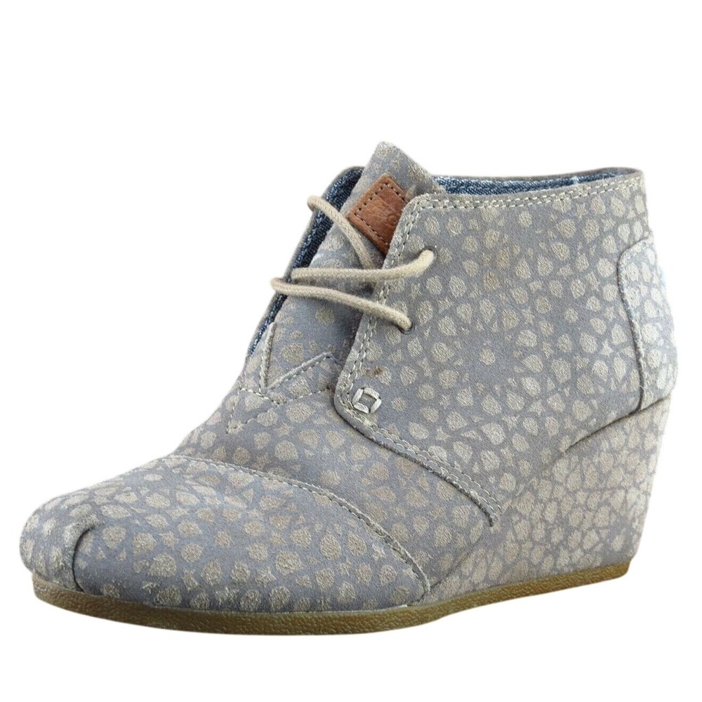 Toms Boot Sz 7.5 M Short Boots Brown Fabric Women 380813